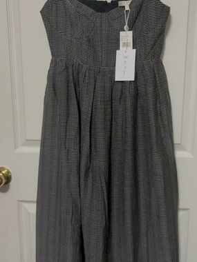 Wayfair Basics Black & White Strapless Maxi Dress